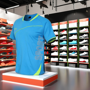 เสื้อฟุตบอลชายแบบสั่งทำพิเศษ คอวี แขนสั้น แห้งเร็ว 100% โพลีเอสเตอร์ ขายดี - Product Image 4