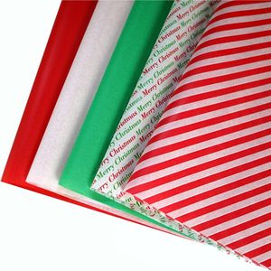 Sacchetti Regalo in Carta Velina Natalizia 20x14 Pollici, 150 Fogli, Motivo Diagonale Rosso Verde Bianco, Decorazioni per Feste Natalizie - Product Image 2