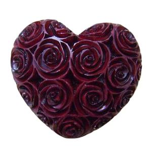 Cœur en pierre savonneuse sculpté à motif floral, fournisseur indien - Product Image 3