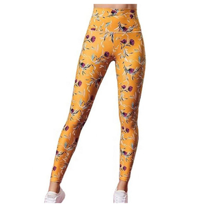 High Waist Plus Size Fitness Wear Plant Pattern <b>Legging</b> Custom Design Digital Printing Workout Sport Women <b>Legging</b> - Product Image 1