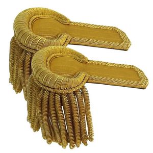 Epaulettes al por mayor para uniforme de servicio general, con franjas de hilo dorado y bordes, hechas a mano por Hamza Badges - Product Image 6