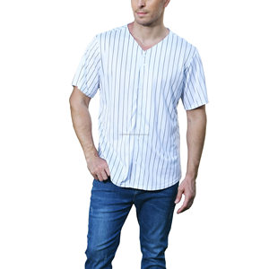 Men's 100% Polyester Baseball Jersey Solid Print Plain Casual Button Down Short Sleeves T-<b>Shirt</b> Sports Uniform S-2XL - Product Image 3