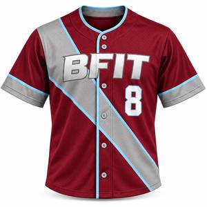 Ensemble uniforme de baseball personnalisé avec logo, maillot à manches courtes et pantalon, 100 % polyester, UPF 50+, grande taille, kit sportif à séchage rapide - Product Image 6