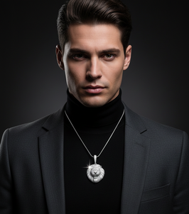 Colgante de Lujo con Cabeza de León, Estilo Hip Hop, Chapado en Oro de 10K y 14K, Cadena para Hombre, Estilo Rapper - Product Image 2