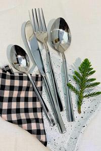 Ensemble de cuillères et fourchettes à salade en acier inoxydable avec manche en forme de branche d'arbre, luxe, pour hôtel, restaurant, mariage, couverts de service pour la maison - Product Image 3