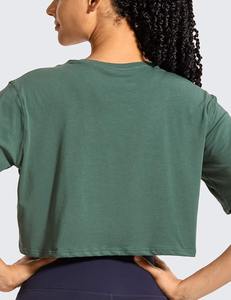 Camisetas Cortas de Estilo Oversize para Mujer, para Uso Casual, Hechas en Fábrica, Precios Económicos, Camiseta Corta Personalizada para Mujer, Servicio OEM - Product Image 5