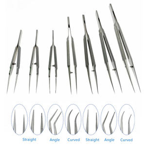 Pince chirurgicale ophtalmique, ensemble de 7 pièces, pointes droites et courbées, instrument en acier inoxydable pour opération ophtalmique - Product Image 4