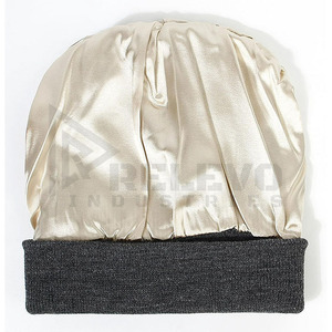 Gorro de Punto Negro y Gris con Forro Interior, Gorro de Invierno Suave y Cálido para Hombre y Mujer, Logotipo Personalizable, Venta al Por Mayor - Product Image 5