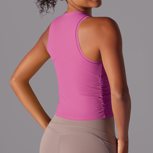 Venta al por mayor a precio de fábrica: Top sin mangas para mujer, estilo urbano, ecológico, con logo frontal calado, tejido, para gimnasio - Product Image 4