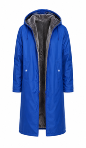 Unisex Swimming Parka <b>Waterproof</b> Windproof <b>Long</b> Coat Fleece Lined Swim Team Training <b>Jacket</b> Hot Selling Sublimation Parka - Product Image 3
