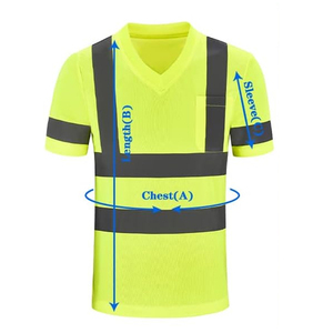 เสื้อกั๊กสะท้อนแสงสีเหลืองสะท้อนแสงสำหรับงานกลางแจ้ง  ผ้าโพลีเอสเตอร์  พร้อมโลโก้พิมพ์ตามสั่ง  แถบสะท้อนแสง  ความปลอดภัยสูง - Product Image 2