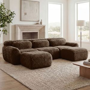 Divano Chaise Longue Componibile per Soggiorno con Design Antiscivolo a U, Base in Spugna ad Alta Densità 32D, Compressione Totale e Sistema Vacuum Pac - Product Image 3