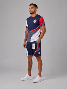 Men Summer Set Lightweight Breathable Two Piece Outfit Short Sleeve <b>T</b> <b>Shirt</b> And Comfortable Shorts For Casual Wear Fitness - Product Image 4