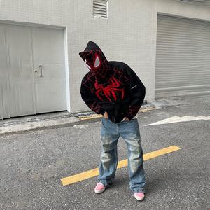 เสื้อฮู้ดดี้สไปเดอร์สไตล์สตรีทแวร์พร้อมโลโก้สั่งทำพิเศษ เสื้อสเวตเชิ้ตลำลองมีกระเป๋า เสื้อฮู้ดดี้ผู้ชายแบบสวมหัว ผลิตในประเทศปากีสถาน - Product Image 2