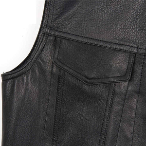 Men's New Custom Casual Motorbike <b>Vest</b> Cowhide Original Genuine Leather Waistcoat High Quality XL Best Design Racing Motorcycle - Product Image 3