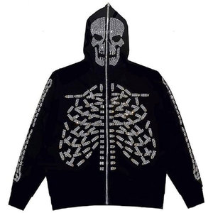 Oferta Caliente, Nueva Llegada, Sudaderas con Pedrería 100% Algodón para Hombre, Estilo Único, Transpirables, Ligeras, Corte Holgado, con Bolsillo - Product Image 1