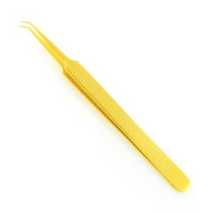 แหนบต่อขนตาเคลือบทอง ปลายเรียบละเอียด สำหรับต่อขนตา - Product Image 3