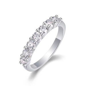 Anillo Cerrado de Plata S925 con Moissanita, Elegante, Duradero, Joyería de Alta Calidad para Toda Ocasión - Product Image 1