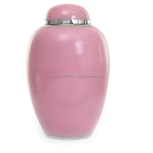 Urnas de cremación de latón de cúpula superior de alta calidad con urnas funerarias de metal con acabado de color rosa para cenizas humanas - Product Image 1