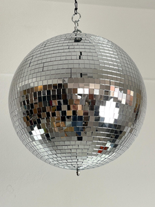 Jumbo Silver Disco <b>Ball</b> with Hanging Ring for Easy Installation Huge <b>Mirror</b> <b>Ball</b> Reflective Mosaic Party Decoration Event Venue - Product Image 3