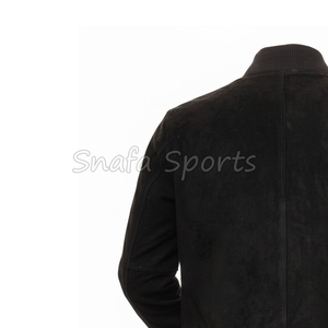 Sheepskin <b>Shearling</b> Leather <b>Jacket</b> Casual <b>Jacket</b> with Zippered Closure Genuine Leather <b>Bomber</b> <b>Jacket</b> for Men's - Product Image 6