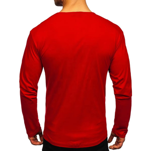 <b>Men</b> Henley T <b>Shirt</b> Long Sleeve 100% Cotton Breathable Quick Dry Regular Fit Solid Casual Tee - Product Image 3