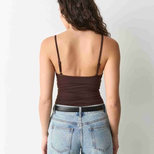 Nouveau style d'été – Débardeurs pour femmes à col rond, couleur unie, sportifs, 100 % coton tricoté, respirants, style camisole - Product Image 2