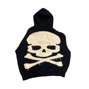 Chándal desgastado con lavado ácido de color sólido con estilo para hombre Par de pantalones holgados y Sudadera con capucha con bolsillos Gothic para Vogue Look - Product Image 5