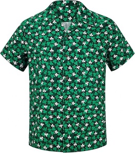 Camisa Hawaiana con Estampado Animal, Estilo Casual Elegante, Transpirable, Cuello en V, Manga Corta, Abotonada, 100% Poliéster, Verano - Product Image 3