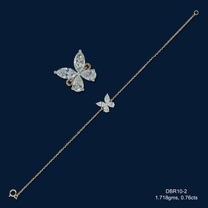 Export Quality Fashion Butterfly Shape Bracelet Women Gold Plated Crystal Wedding Party Jewelry <b>Gift</b> Available For Sale - Product Image 5