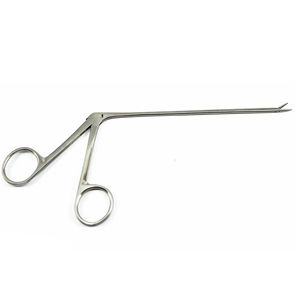 Pinzas microquirúrgicas pediátricas para oído, 8.4 cm, con mango de acero inoxidable tipo caimán y punta dentada, instrumento quirúrgico para pólipos - Product Image 6