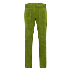 Pantalon femme vert en PU, cinq poches, taille haute, coupe skinny, longueur complète, style décontracté printemps, fermeture éclair, couleur unie, plat - Product Image 2