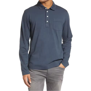 Camisa de Golf Personalizada de Manga Corta, Tejido Sólido Anti-Pilling, 100% Algodón, Talla Grande, Corte Regular para Hombre, de Secado Rápido - Product Image 5