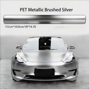 Vinilo Autoadhesivo para Carrocería de PVC de 7.5mil, Color Plateado Metálico Mate que Cambia de Color, Autoregenerable, Fácil de Instalar, Suministro Directo de Fábrica - Product Image 2