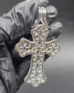 Colgante de Cruz Totalmente Cubierto de Diamantes, Plata 925, Colgante Personalizado de Moissanita, Colgante Hip Hop, Colgante de Fe Cristiana, Joyería Religiosa - Product Image 5