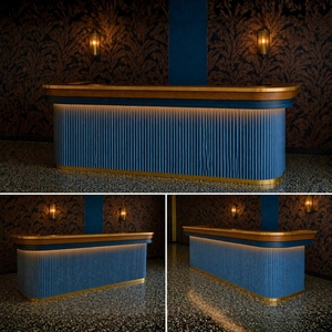 Diseño de barra de bar personalizada Blue Aura, barra de bar resistente para uso doméstico y en fiestas - Product Image 3