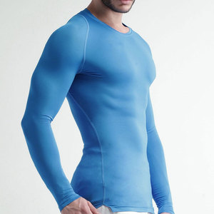 Chemises de compression en tissu sergé haute performance pour l'entraînement et la course à pied, tissu doux, extensible, anti-rides, léger - Product Image 4