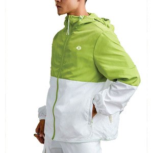 Wholesale High Quality Two Tone Nylon Windbreaker <b>Jackets</b> Custom logo Windbreaker Zip up Coat Popular Color Block <b>jacket</b> for <b>men</b> - Product Image 4
