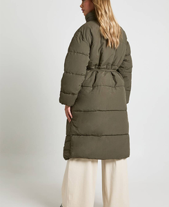 Vêtements d'hiver pour femmes, manteau rembourré long en polyester, imperméable, respirant, fermeture éclair, veste matelassée - Product Image 6