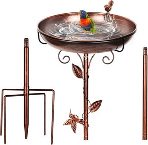 Baño para Pájaros de Metal Personalizable y Elegante para Patio, Balcón o Jardín, Decoración y Fuente de Agua para Pájaros al Aire Libre en la Mañana - Product Image 1