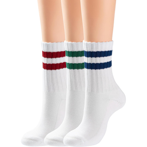 Ankle <b>Socks</b> <b>Women</b> 100% Cotton <b>Socks</b> Striped Breathable Knitted Casual Autumn Adults Standard <b>Thickness</b> Regular Style <b>Socks</b> - Product Image 2