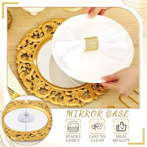 Assiette de présentation en verre haut de gamme, élégante et ronde, pour la décoration de tables de mariage, d'hôtels et de restaurants - Product Image 5