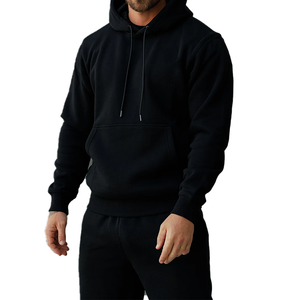 Unisex Regular 100% Cotton Fleece Windproof Printed Tracksuit Set Breathable Solid Hoodie Jogger <b>Pants</b> Loungewear Customizable - Product Image 1