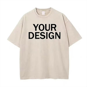 T-shirt basique décontracté pour homme en polyester/coton tricoté de haute qualité, avec impression personnalisée et lettres, anti-boulochage - Product Image 1