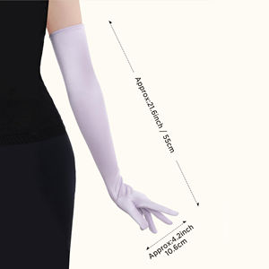 Gants en satin pour femmes, longueur poignet, polyester de haute qualité, style classique élégant, nouveau style vintage, pour fêtes, mariages et événements - Product Image 3