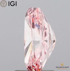 เพชร CVD ขนาด 1.50 กะรัต ได้รับการรับรองจาก IGI สีชมพูสดใส ระดับความสะอาด VVS2 ทรง Radiant สำหรับงานเครื่องประดับ - Product Image 5