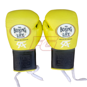 No Boxing No Life Guantes de Boxeo Profesionales de Cuero Vacuno con Cierre de Velcro, Acolchado Grueso de 4 Capas, Dedos Completos, Absorción de Humedad, OEM - Product Image 2