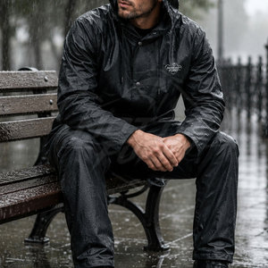 Waterproof Breathable Rain Coats Fabric Stylish Hooded Design Comfortable Outdoor Lifestyle And Travel Everyday - Product Image 4