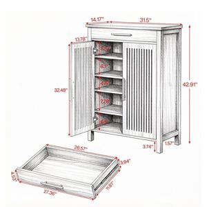 Scarpiera Autoportante per Arredamento Domestico con Divisori Rimovibili e Regolabili - Product Image 3