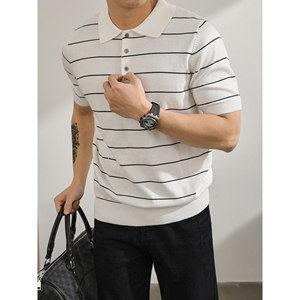 Camiseta de Manga Corta con Cuello en V para Hombre, Anti-Pilling, Anti-Encogimiento, Informal, Transpirable, para Primavera/Verano - Product Image 5